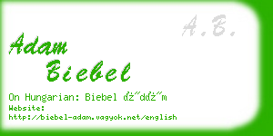 adam biebel business card